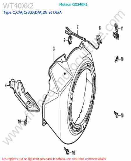 HONDA - WT40XK2-2 : Carter lanceur