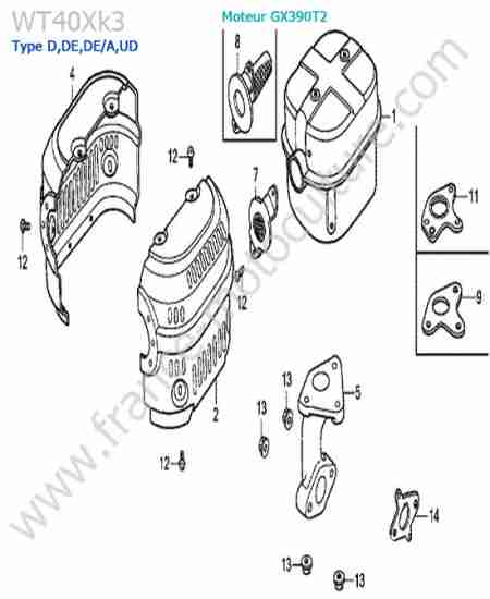 HONDA - WT40XK3-2 : Silencieux
