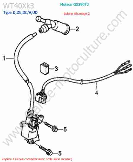 HONDA - WT40XK3-2 : Bobine allumage (iida)