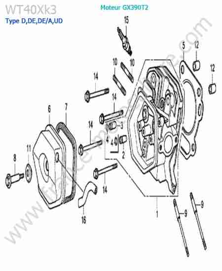 HONDA - WT40XK3-2 : Culasse