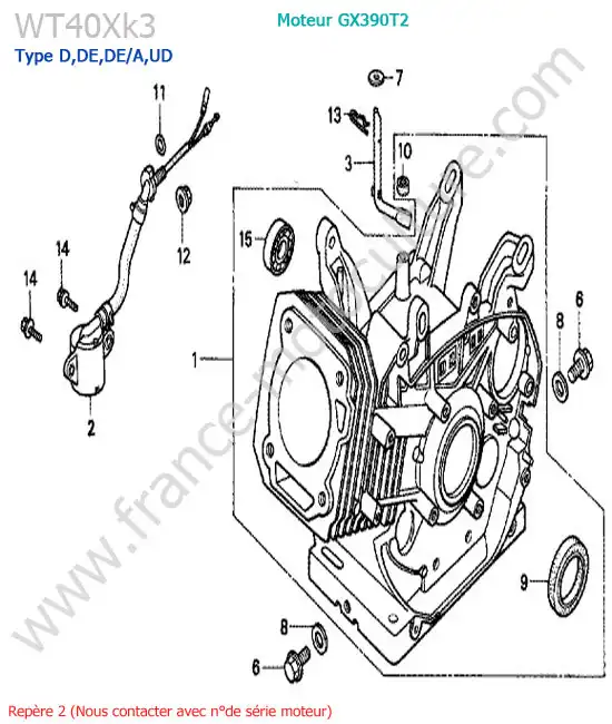 Cylindre HONDA WT40XK3-2