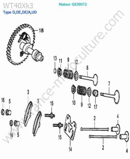 HONDA - WT40XK3-2 : Arbre a cames