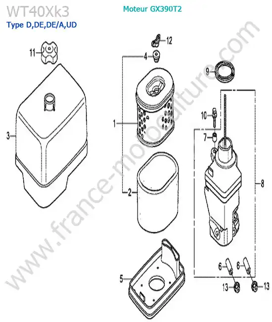 Filtre air HONDA WT40XK3-2