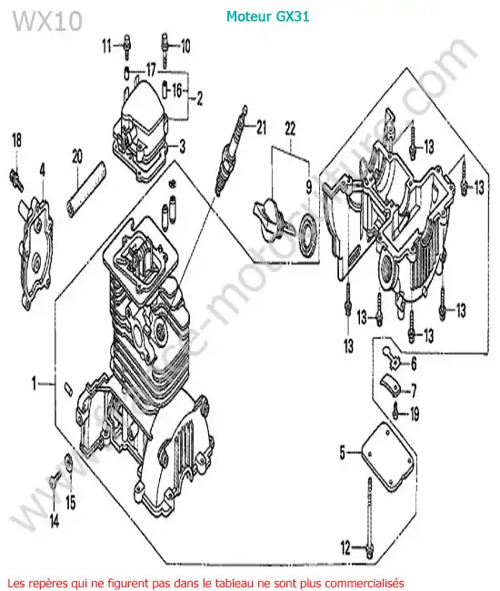 Carter moteur HONDA WX10-1