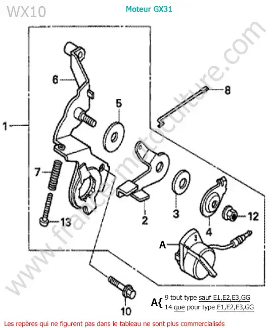 Regulateur HONDA WX10-1