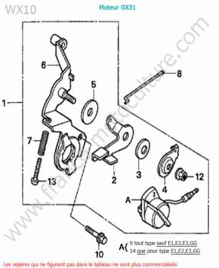 HONDA - WX10-1 : Regulateur