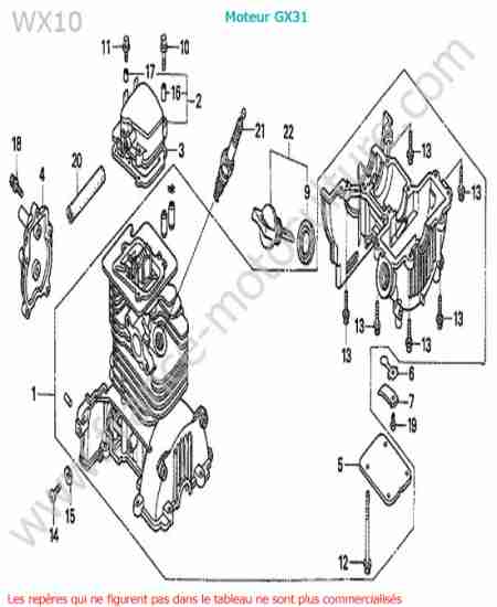 HONDA - WX10-1 : Carter moteur