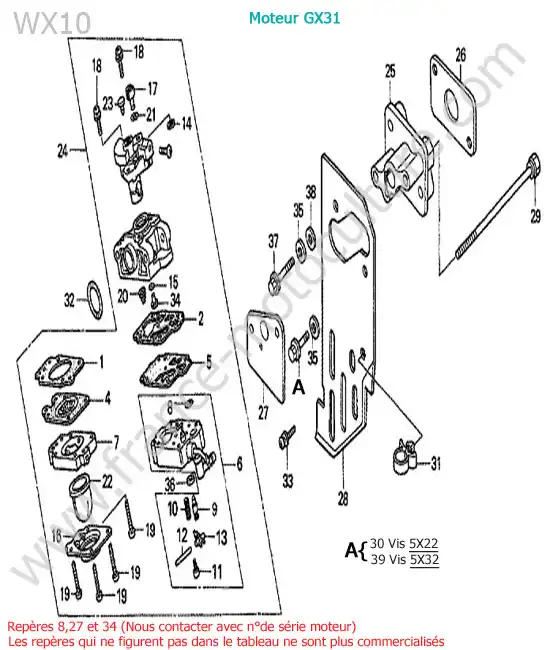 Carburateur HONDA WX10-1