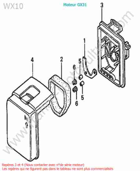 HONDA - WX10-1 : Filtre air