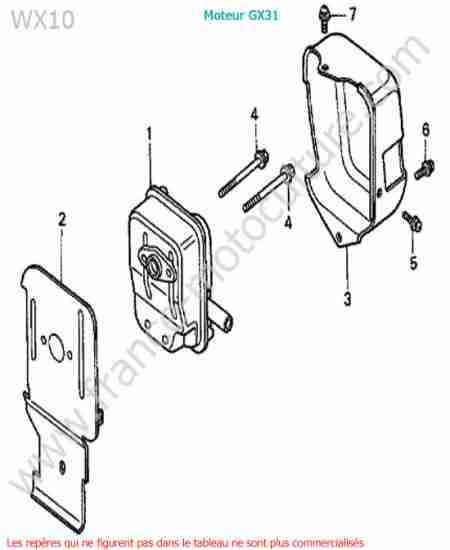 HONDA - WX10-1 : Silencieux