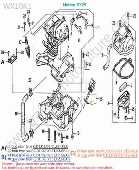 HONDA - WX10-2 : Carter moteur