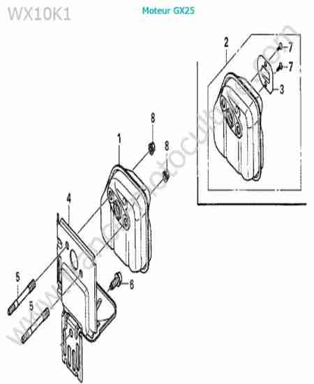HONDA - WX10-2 : Silencieux