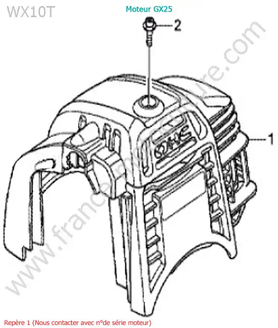 Capot moteur HONDA WX10-3