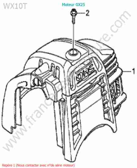 HONDA - WX10-3 : Capot moteur