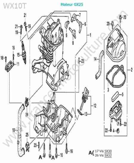 HONDA - WX10-3 : Carter moteur