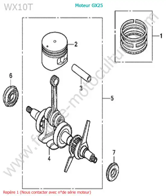 Vilebrequin-piston HONDA WX10-3