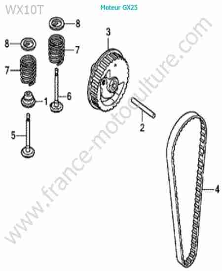 HONDA - WX10-3 : Arbre a cames