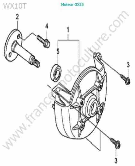 HONDA - WX10-3 : Carter sortie
