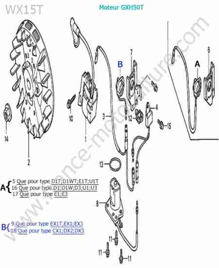 HONDA - WX15-2 : Allumage