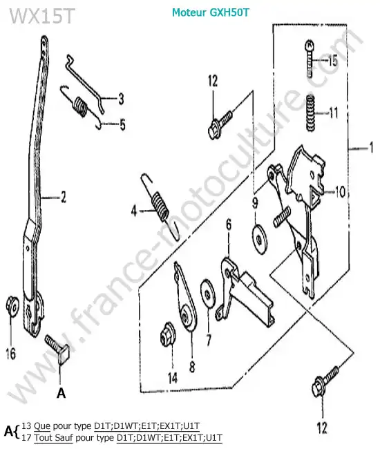 Regulateur HONDA WX15-2