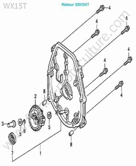HONDA - WX15-2 : Carter bas moteur