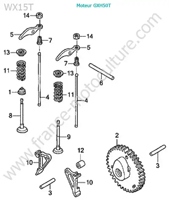 Arbre a cames HONDA WX15-2