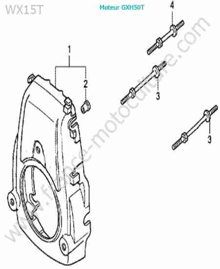 HONDA - WX15-2 : Carter moteur