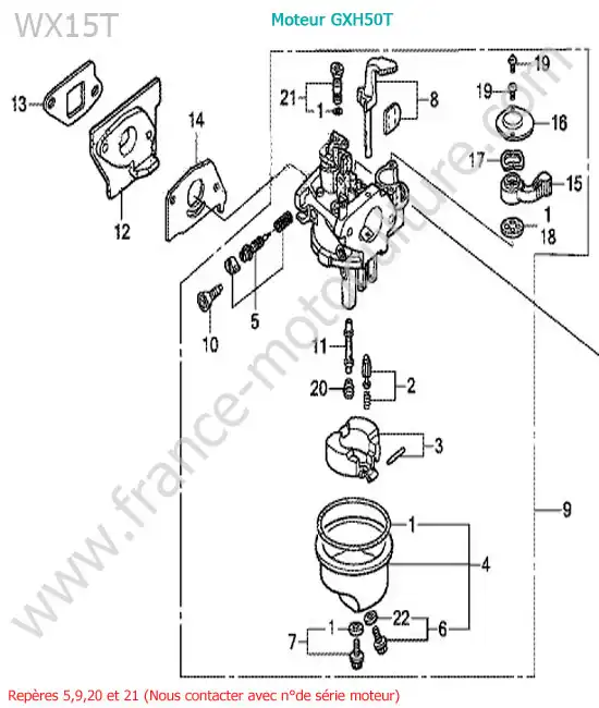 Carburateur HONDA WX15-2