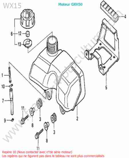 HONDA - WX15 : Reservoir