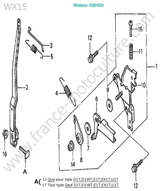 Regulateur HONDA WX15