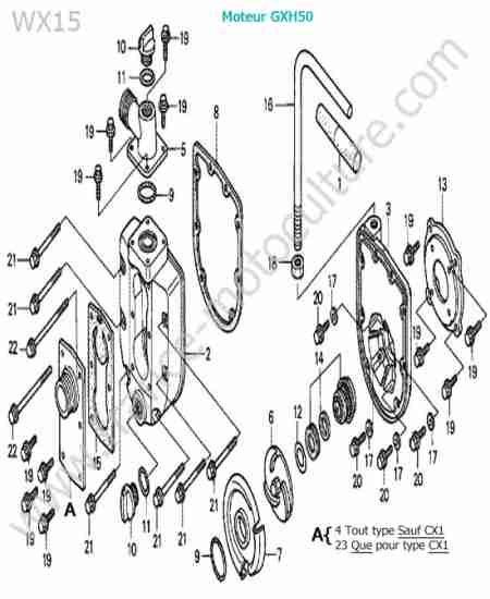 HONDA - WX15 : Pompe