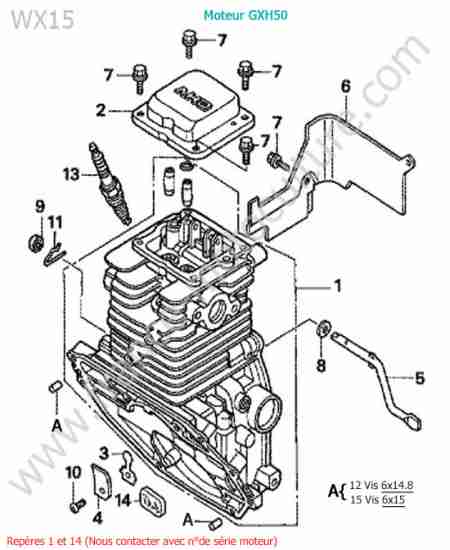 HONDA - WX15 : Cylindre