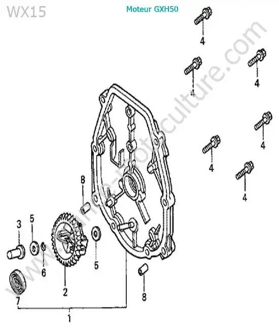 Carter moteur HONDA WX15