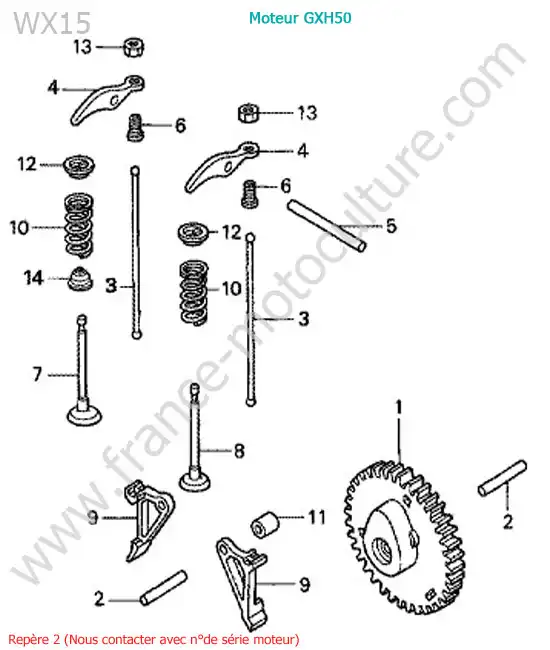 Arbre a cames HONDA WX15
