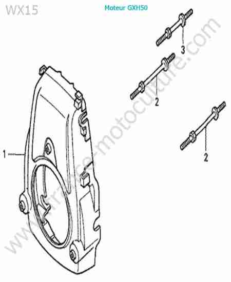 HONDA - WX15 : Carter moteur