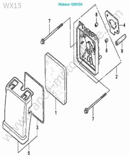 HONDA - WX15 : Filtre air