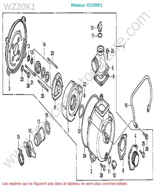 Pompe HONDA WZ20-2