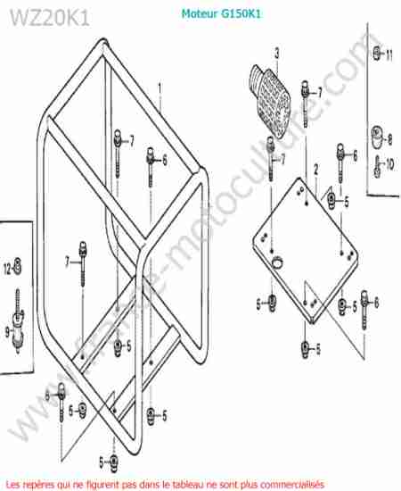 HONDA - WZ20-2 : Cadre