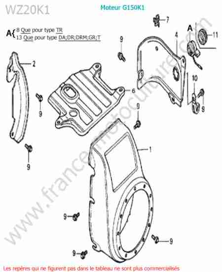 HONDA - WZ20-2 : Carter ventilateur