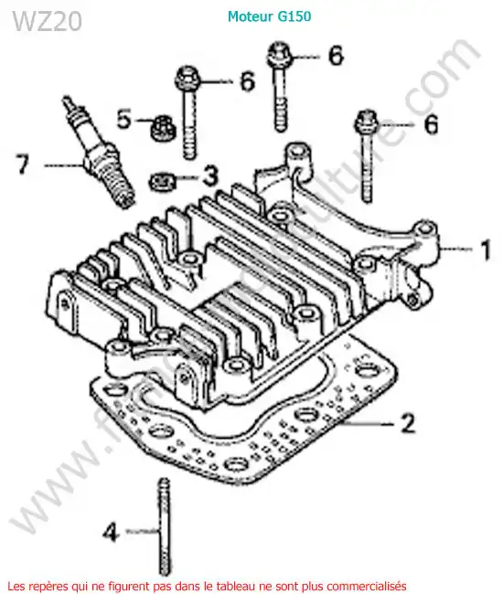 Culasse HONDA WZ20