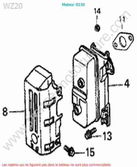 HONDA - WZ20 : Silencieux
