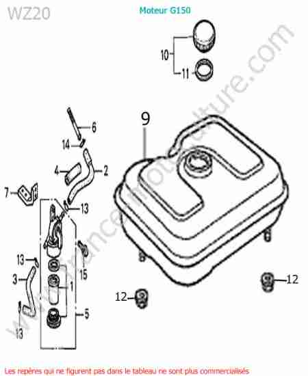 HONDA - WZ20 : Robinet / reservoir
