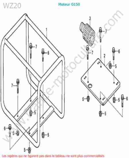 HONDA - WZ20 : Cadre