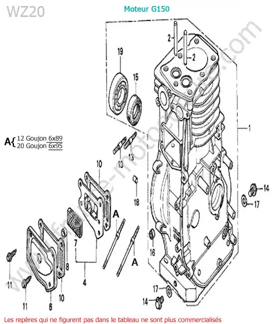 Cylindre HONDA WZ20