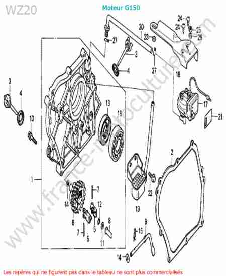 HONDA - WZ20 : Carter moteur