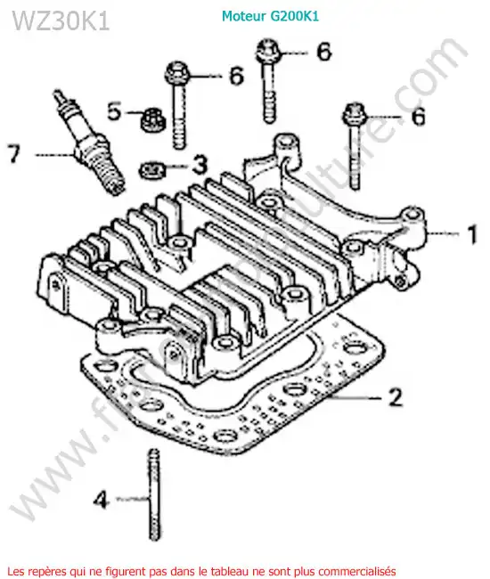 Culasse HONDA WZ30-2