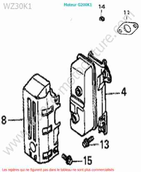 HONDA - WZ30-2 : Silencieux
