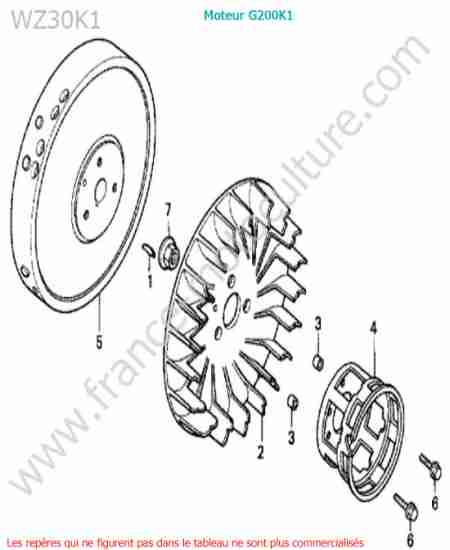 HONDA - WZ30-2 : Volant moteur