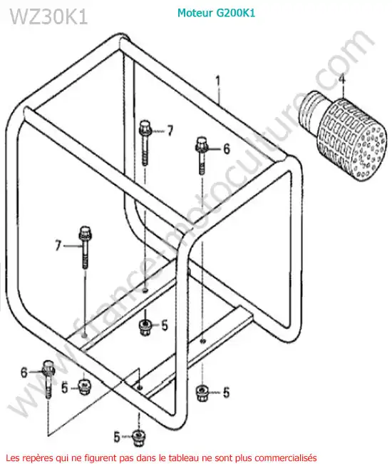 Cadre HONDA WZ30-2