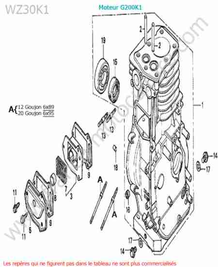 HONDA - WZ30-2 : Cylindre